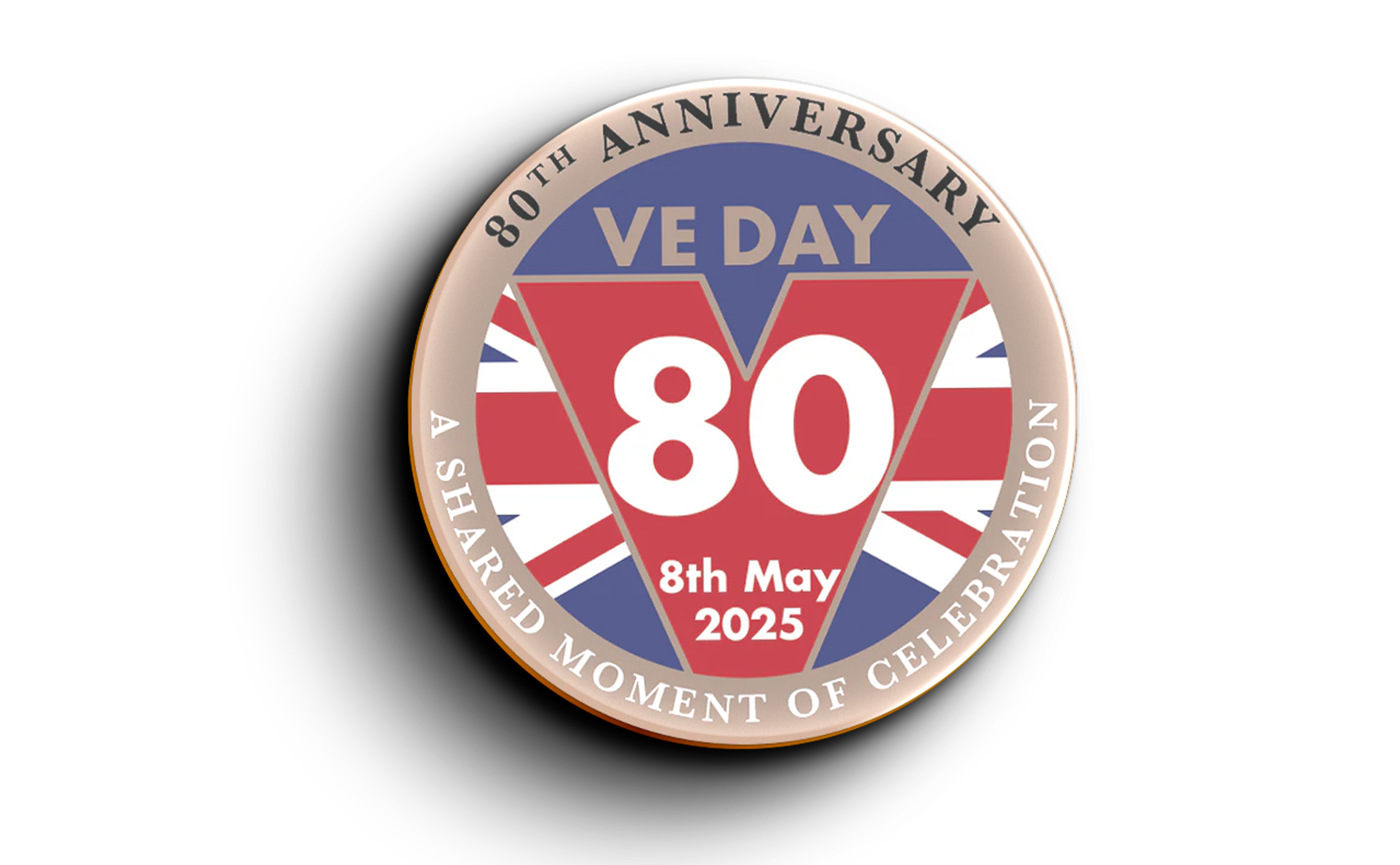 VE Day 80 Official Lapel Badge